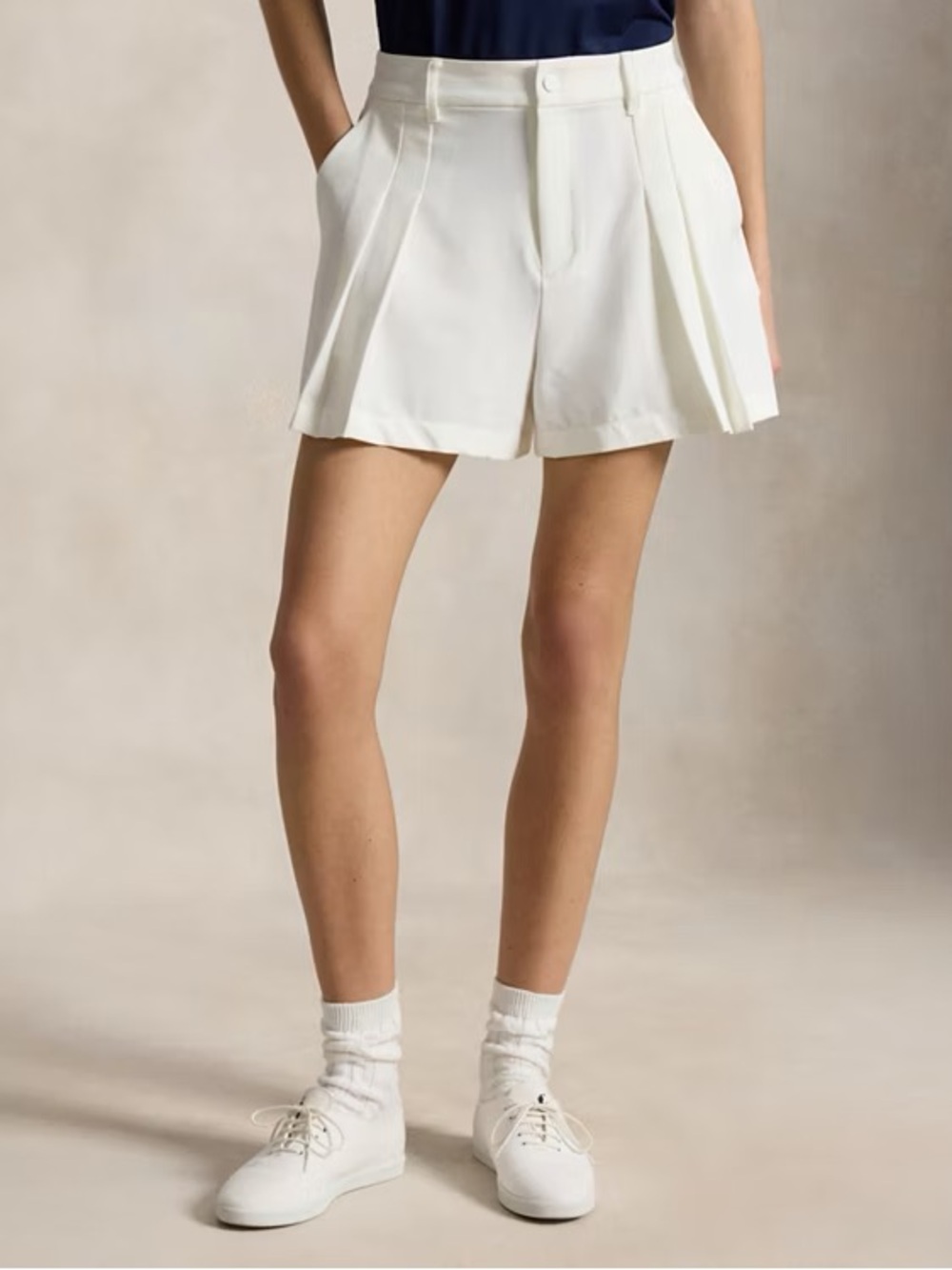 Ralph Lauren Cream Pleated Front Skort